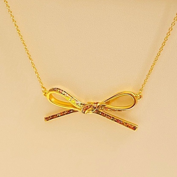 NWOT Kate Spade Rainbow Bow Necklace - Picture 10 of 12